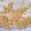 Factory wholesale african gold lace dress beaded sequined fabric