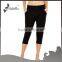 Ladies fitness fabric cotton women ruffle capris ruffle pants for lady