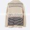 High Quality Boy's jacquard chunky knit warm cardigan with elegant shawl collar off-white sweater (BKNB01)