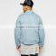 custom jacket light blue fashion style denim casual jacket OEM factory