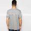 Mens cut and sew t-shirt blank grey custom t-shirt