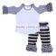 Cute infant girl clothing cold shoulder girl icing t shirt sets girl ruffle pants outfits