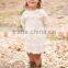 flower girl rustic country cream toddler dress,Off white Cotton crochet hollow girls lace dress