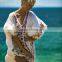 Bohemian Hand Emboidered Kaftan dress beachwear tunic tops cotton tassels fringes funduna hem kurtis pom pom lace short tops