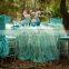 Taffeta Feather Wedding Decoration Tablecloth and Chair Covers