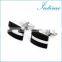 Simple Deluxe Black Stone Cuff link Men Shirt Cufflinks