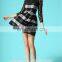 Simple and elegent stripe clothes sleeveless dress design
