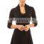 2016 BAIYIMO Wholesale Women's Cowl Neck A-Line Tunic Sweater