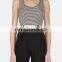womens stringer tank top white black stripe tank top custom high quality