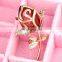 Made In China Elegant Crystal Rose Flower Rose Gold Brooch For Women