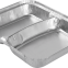 disposable 2 compartment aluminum foil tray foil container with lid