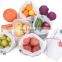 eco friendly Zero Waste Reusable Produce Bags with Weight Colorcoded tags See-Through mesh Green Bags for Fruit Veggies