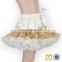 New Style Pettiskirt Bouffant Baby Tutu Skirts Chiffon Gold Sequins Girl Puffy Dress Wholesale