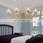 Modern Uplight Gold Pendant Light Agnes Glass Copper Ceiling Chandelier Light