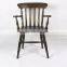 wood chair, antique side chair, wood curved back side chair