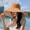 Oversized hat hat female summer sun visor sunscreen fisherman hat Korean version of wild anti-ultraviolet face-covering sun hat tide