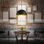 Vintage Globe Round Pendant Light Black/Gold Cover Hanging Lamps