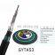 Optical 4 6 8 12 24 48 144 288 core multimode GYTY53 fiber optic cable drum