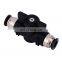 BUC-4mm/6mm/8mm/10mm/12mm Black Pneumatic Push In Fitting Type Shut Off Ball Valve Air Tube Fittings