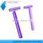 D207 plastic handle twin blade disposable women razor