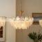 Luxury Post-modern Living Room LED Pendant Light Creative Personality Restaurant Bedroom Glass Feather Chandelier