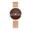 CURREN Rose Gold Watch Ladies Creative Steel Women's Bracelet Watches Female Clock