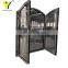 New Product Australia Style Aluminum Double Casement Door with double hinge with arch