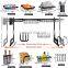 Amazon Hot Sell Dishes Drying Rack Over Sink Kitchen Storage Sink Rack Stainless Steel Paint Faucet Drain Rack