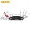Factory direct multifunctional combination tools outdoor cycling maintenance tools with LED flashlight
