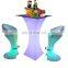 folding cocktail table /Led cocktail bar tables light up bar tables modern glowing led night club patio furniture