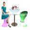chair bar /Time Modern PE Plastic Shell Material Outdoor Furniture LED Light Glowing Bar Led Chair