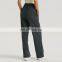 Factory Sale Loose High Waisted Wide Leg Yoga Pants Women Sports Leggings With Pockets