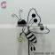 metal glow in the dark bees decorative floral sticks