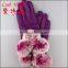 premium sheepskin leather gloves with real Rex Rabbit Fur gloves