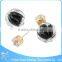 New cheap OEM women party wear plastic pearl fashion colored zircon stud earrings