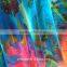 Colorful Self Design Flower Pattern Spring/Summer Silk Chiffon Fabric