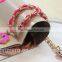 Hot Sell Big Lips Retro Fashion Pink Women Velvet Gold Chain Bracelet