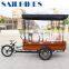 vintage style electric tricycles with wood box for coffee snacks