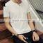Whosale customed varsity top quality casual plain color t shirt men White Color