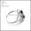 New fashion heart design white gold plated crystal wedding ring