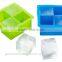 BPA Free Flexible 4-Cup Large Square Silicone Ice Cube Trays For Whisky