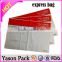 Yason air express shipping mail carring bag with clear pouch courier bag for delivery