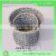 Wicker hanging flower pots with wire hangers