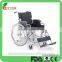 folding chromed steel manual wheelchair add seat width