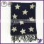 Top quality stars woven scarf with tassels pashmina scarf (accept customized)