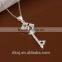 wholesale old western-eu style 925 silver key shape gemstone pendants