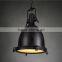 Black Painted Irom Pendant Lights Creamy White Glass Industrial Pendant Lights