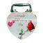 Heart shape gift tin box with moving word for your love