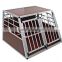 Small double door Alu dog cage