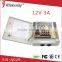CCTV power supply box 12V 3A cctv system 4CH PSU YJS-A029